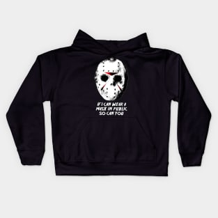 Funny Friday The 13th Mask Wearing Kids Hoodie